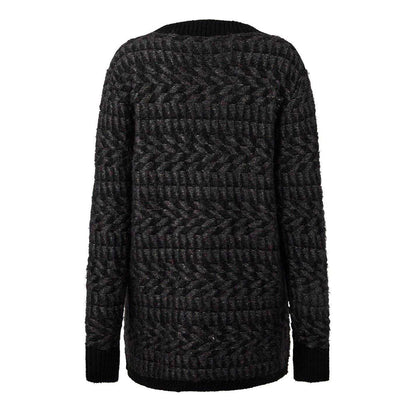 Metallic-Multicoloured - Back - Biba Womens-Ladies Geometric Knitted Cardigan