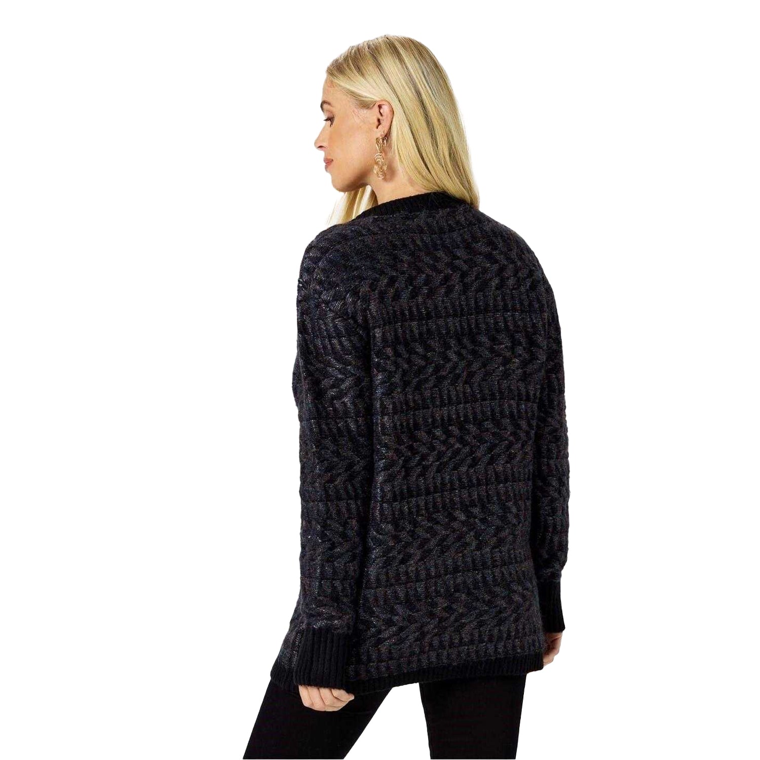 Metallic-Multicoloured - Lifestyle - Biba Womens-Ladies Geometric Knitted Cardigan