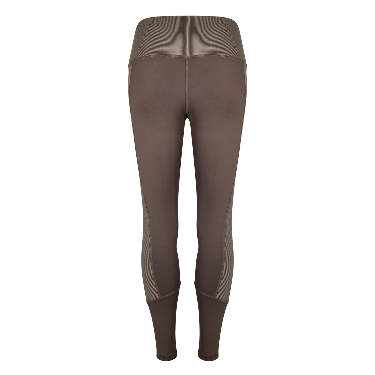 Grey - Back - Reebok Womens-Ladies Ribbed Slim Leggings
