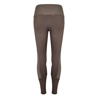Grey - Back - Reebok Womens-Ladies Ribbed Slim Leggings