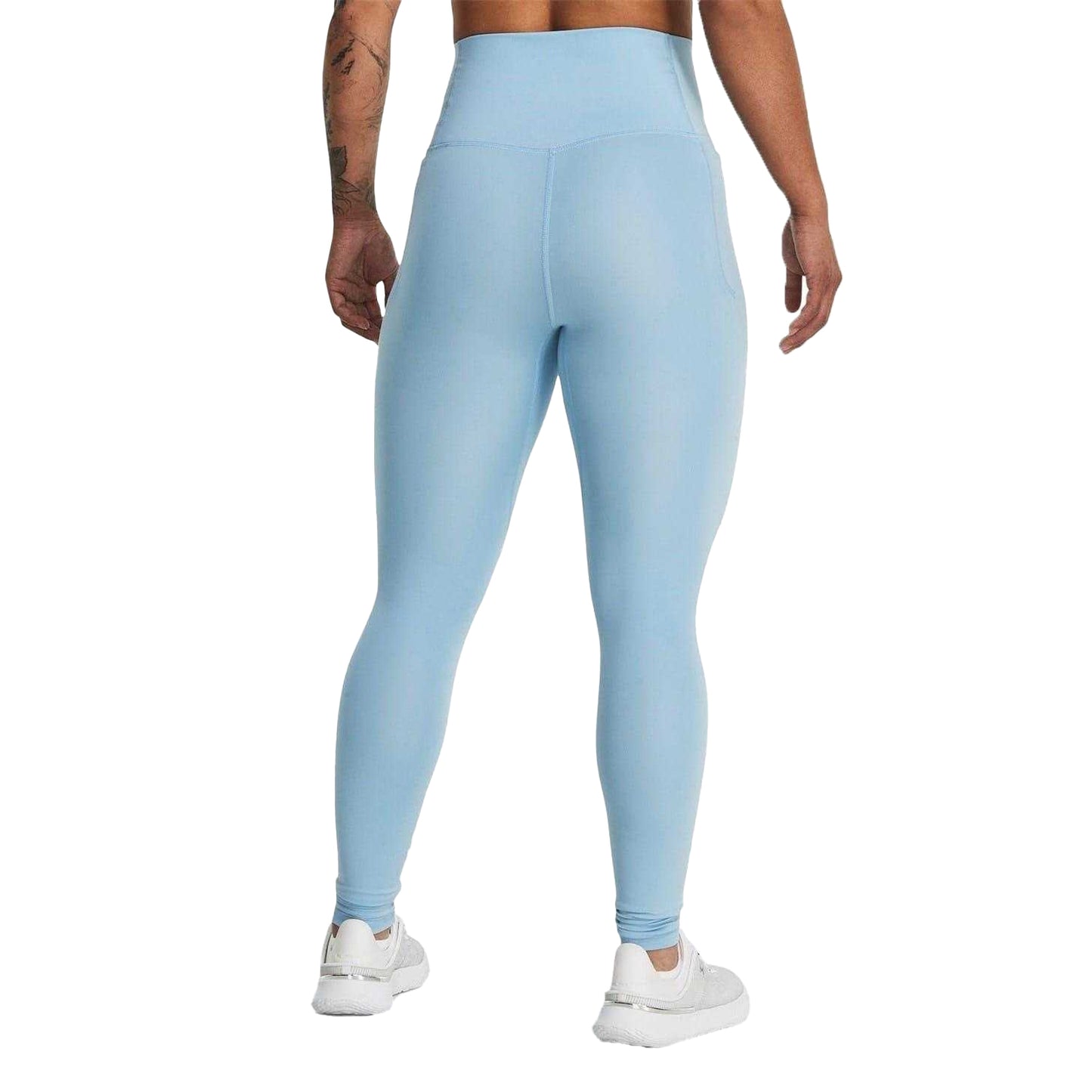 Blue - Back - Under Armour Womens-Ladies Meridian Slim Running Leggings