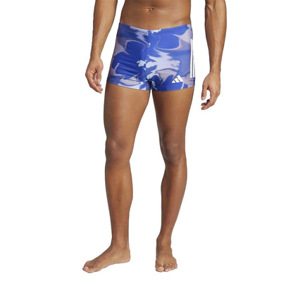 Lucid Blue - Lifestyle - Adidas Mens Graphic Print Snug Fit Swimming Trunks