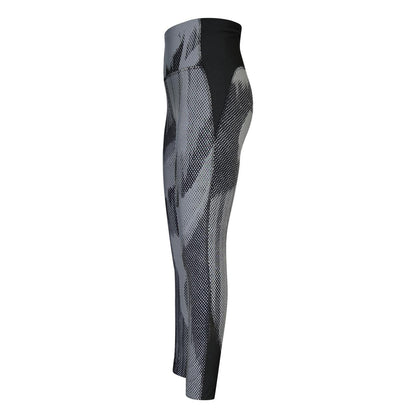 Black - Side - Reebok Womens-Ladies Abstract Skinny Leggings