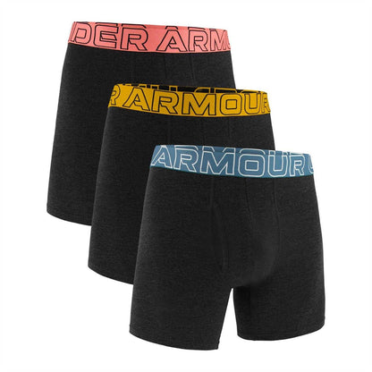 Orange-Pink-Blue - Front - Under Armour Mens Performance Boxer Briefs (Pack of 3)