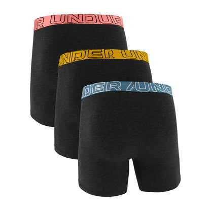 Orange-Pink-Blue - Back - Under Armour Mens Performance Boxer Briefs (Pack of 3)