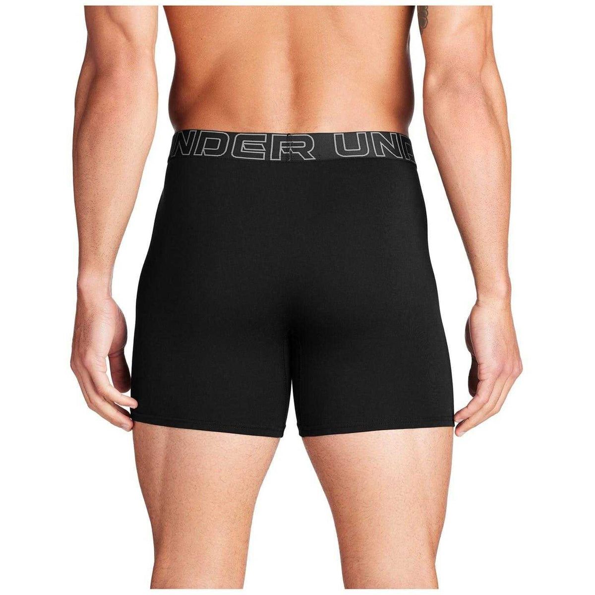 Black - Back - Under Armour Mens Performance Boxer Briefs (Pack of 3)