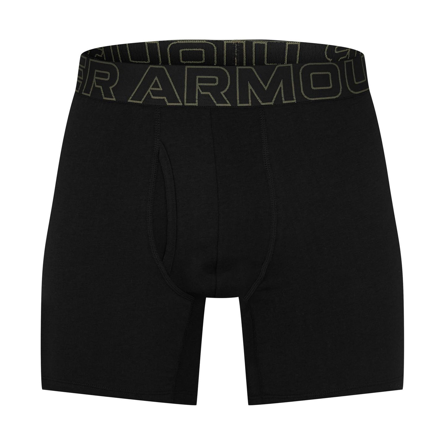 Black-Green - Side - Under Armour Mens Performance Boxer Briefs (Pack of 3)