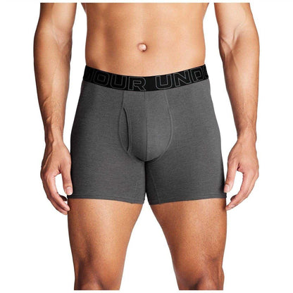 Black-Red-Grey - Side - Under Armour Mens Performance Boxer Briefs (Pack of 3)