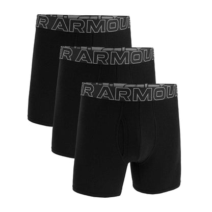Black - Front - Under Armour Mens Performance Boxer Briefs (Pack of 3)