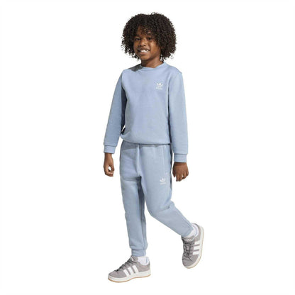 Blue - Side - Adidas Childrens-Kids Originals Top & Bottom Set