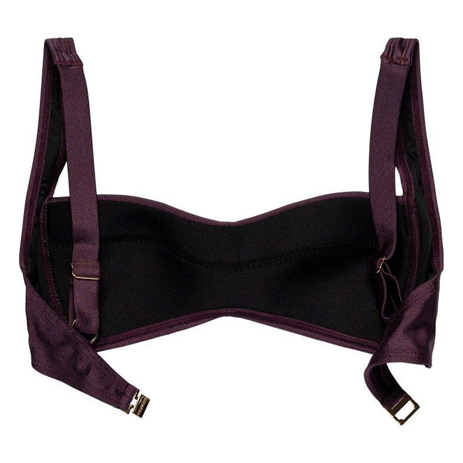 Purple - Back - Panos Emporio Womens-Ladies Bikini Top