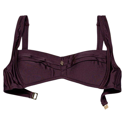 Purple - Front - Panos Emporio Womens-Ladies Bikini Top