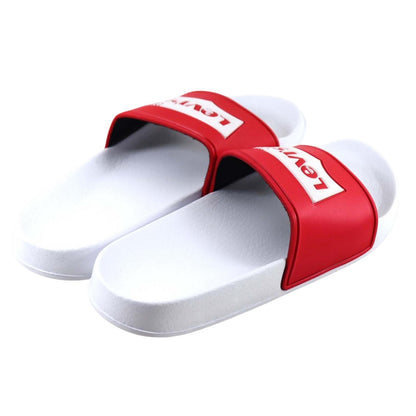 Red-White - Back - Levis Boys Bat Wings Logo Sliders