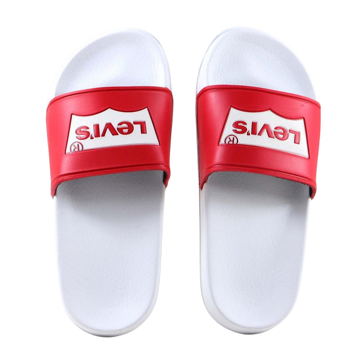 Red-White - Pack Shot - Levis Boys Bat Wings Logo Sliders