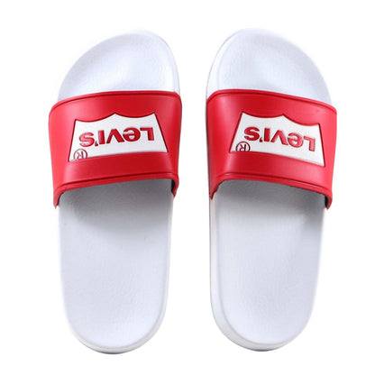 Red-White - Pack Shot - Levis Boys Bat Wings Logo Sliders