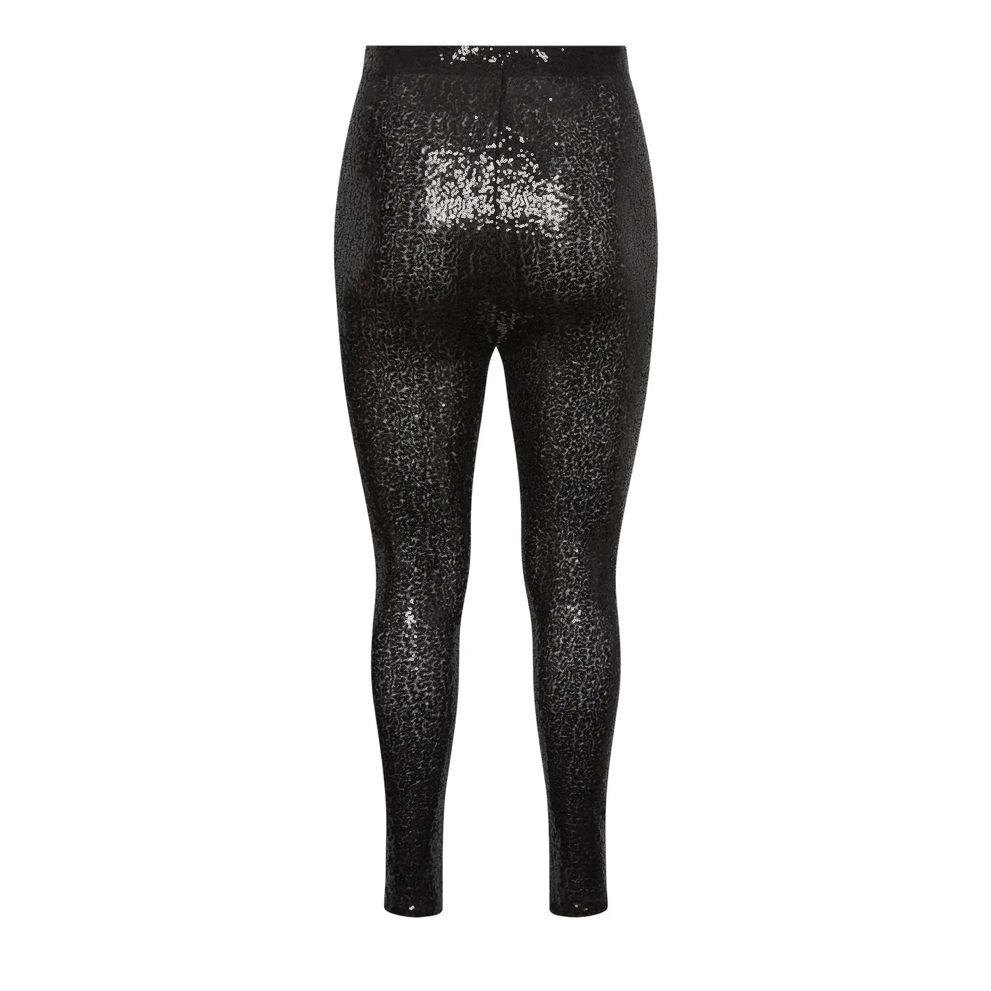 Black - Back - Yours Womens-Ladies Sequin Tailored Leggings
