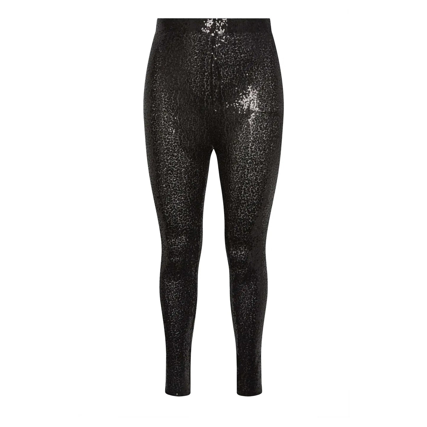 Black - Front - Yours Womens-Ladies Sequin Tailored Leggings