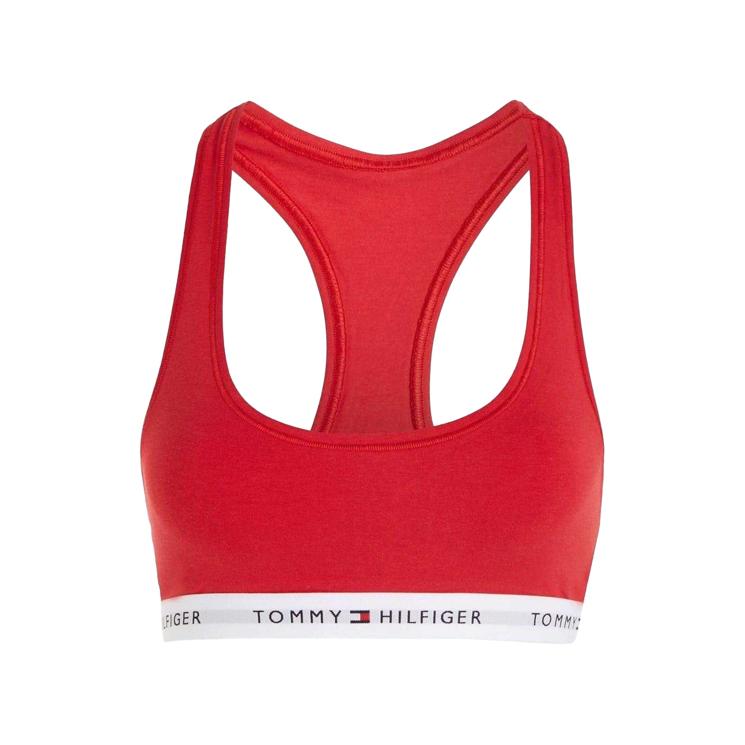 Primary Red - Back - Tommy Hilfiger Womens-Ladies Cotton Blend Bralette