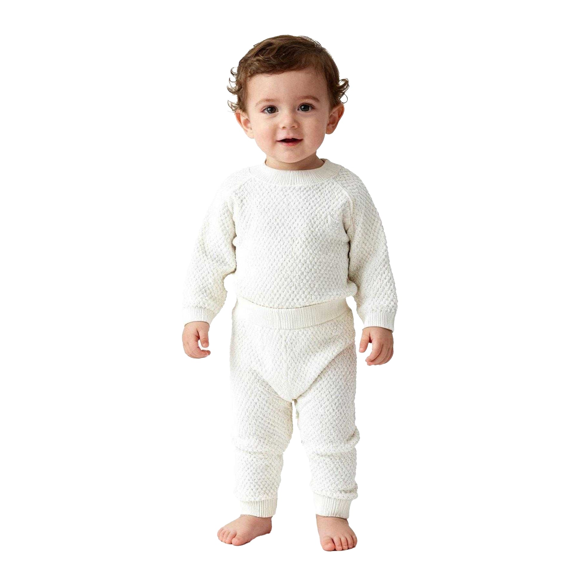 Off White - Pack Shot - Jack Wills Baby Pointelle Loungewear Set