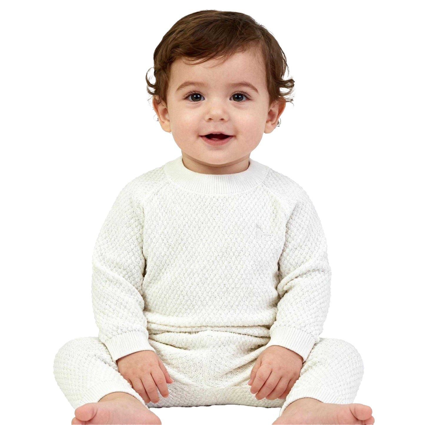 Off White - Close up - Jack Wills Baby Pointelle Loungewear Set