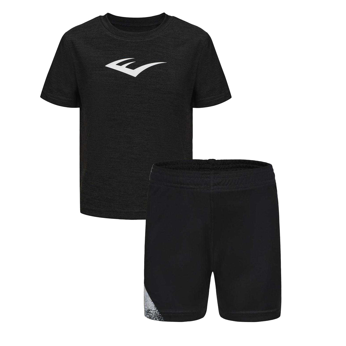 Black - Front - Everlast Boys Flex Logo T-Shirt & Shorts Set