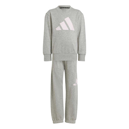 Grey - Front - Adidas Childrens-Kids Essentials Tracksuit