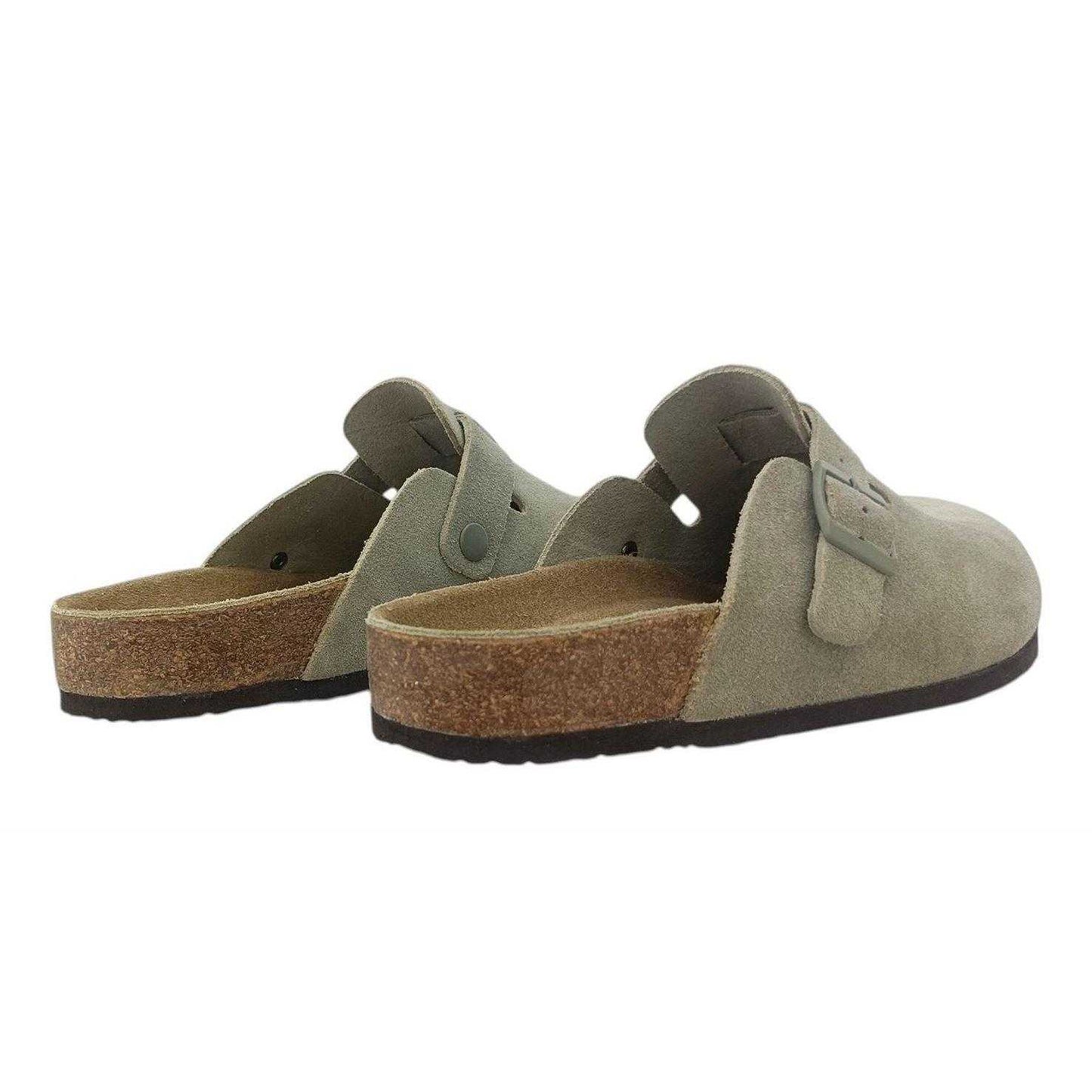 Soft Green - Back - Jack Wills Womens-Ladies Leather Mule Sandals