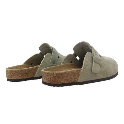 Soft Green - Back - Jack Wills Womens-Ladies Leather Mule Sandals