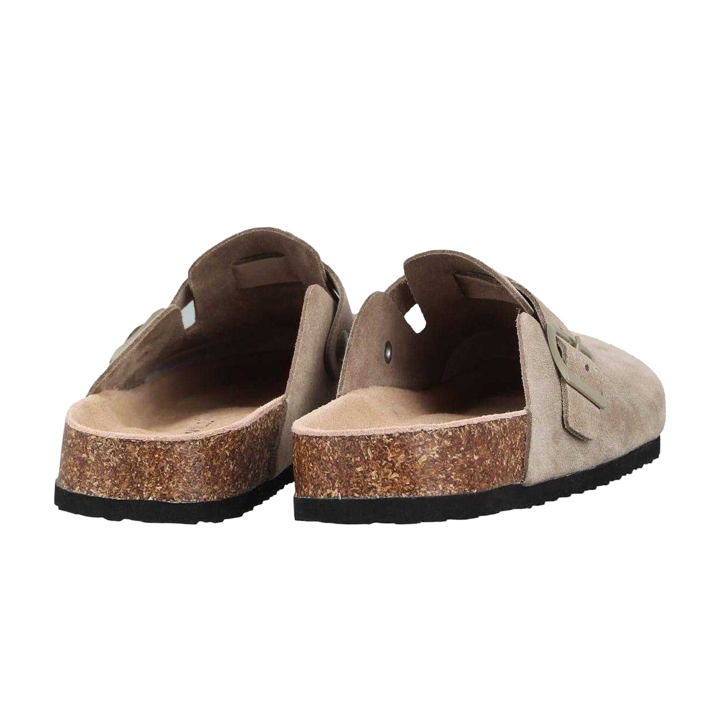 Taupe - Back - Jack Wills Womens-Ladies Leather Mule Sandals