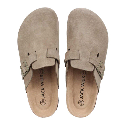 Taupe - Lifestyle - Jack Wills Womens-Ladies Leather Mule Sandals