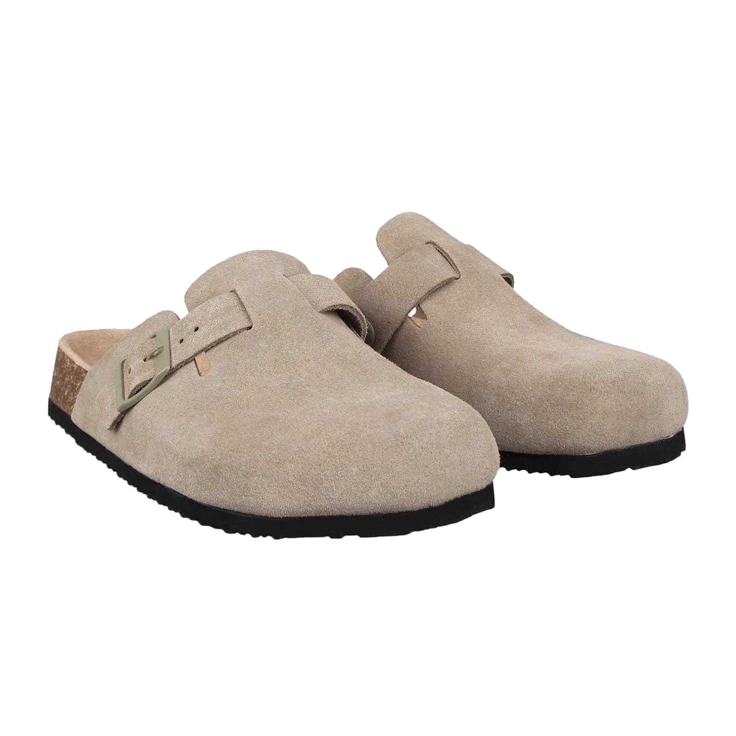 Taupe - Pack Shot - Jack Wills Womens-Ladies Leather Mule Sandals
