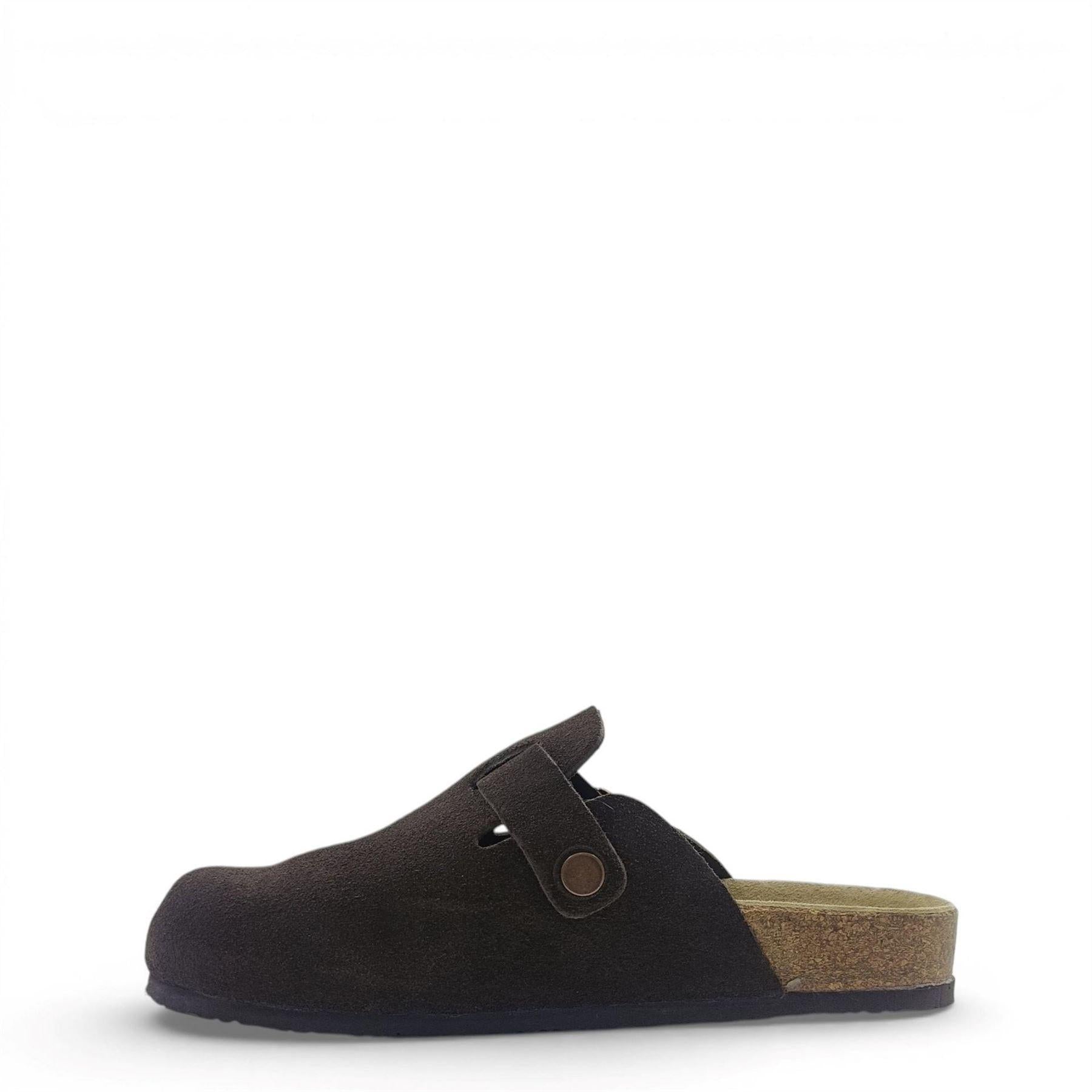 Brown - Back - Jack Wills Womens-Ladies Leather Mule Sandals