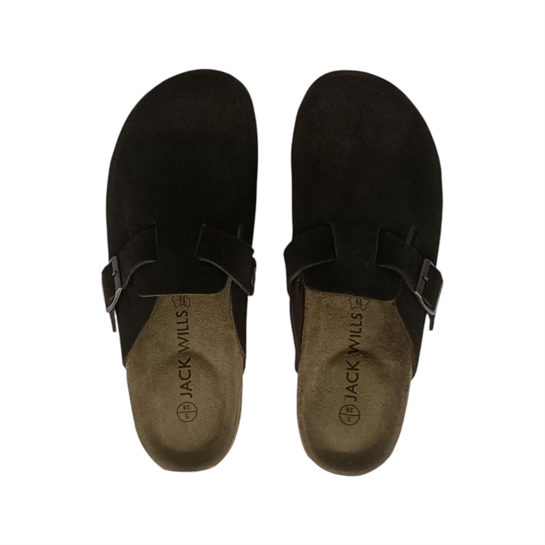 Brown - Pack Shot - Jack Wills Womens-Ladies Leather Mule Sandals