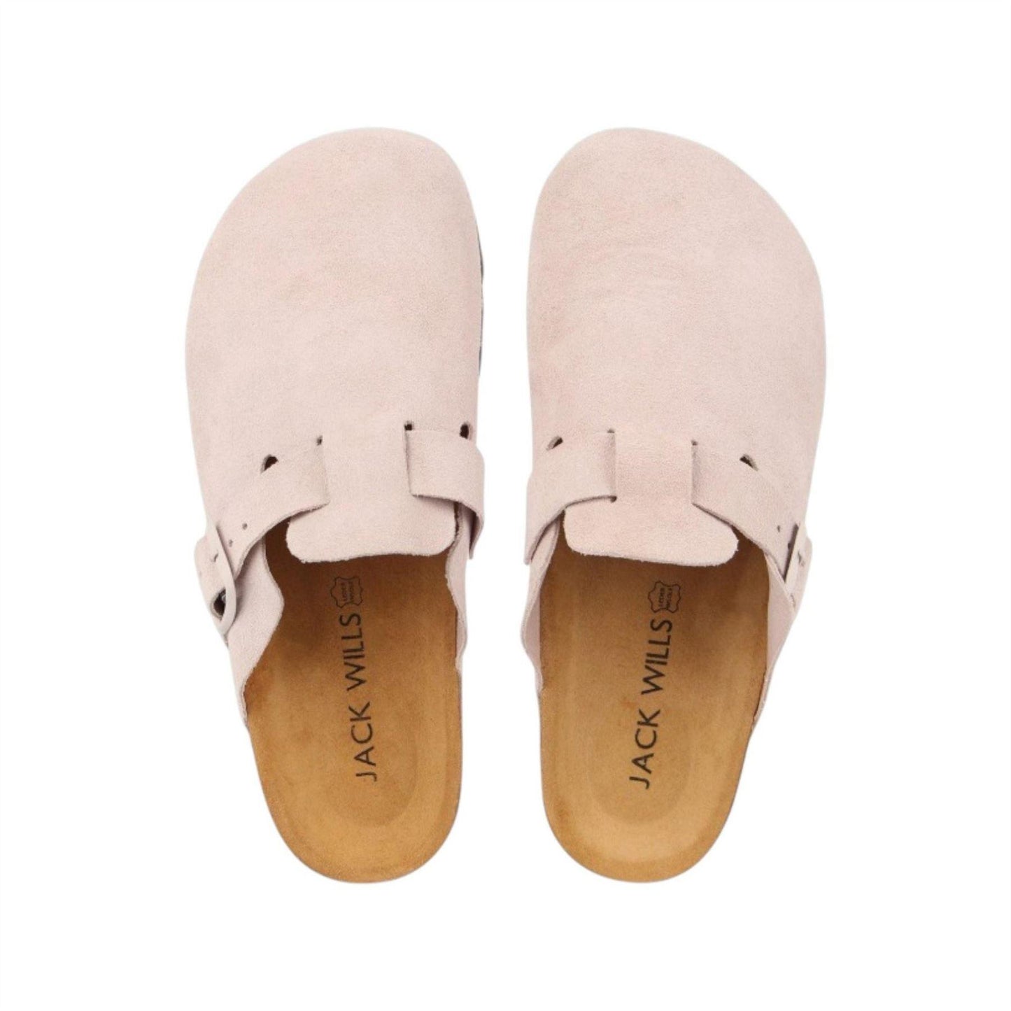 Soft Pink - Pack Shot - Jack Wills Womens-Ladies Leather Mule Sandals