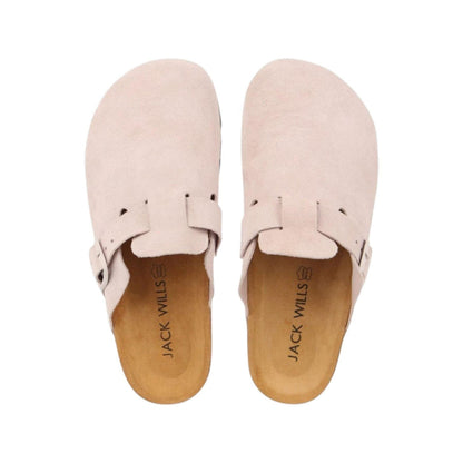 Soft Pink - Pack Shot - Jack Wills Womens-Ladies Leather Mule Sandals