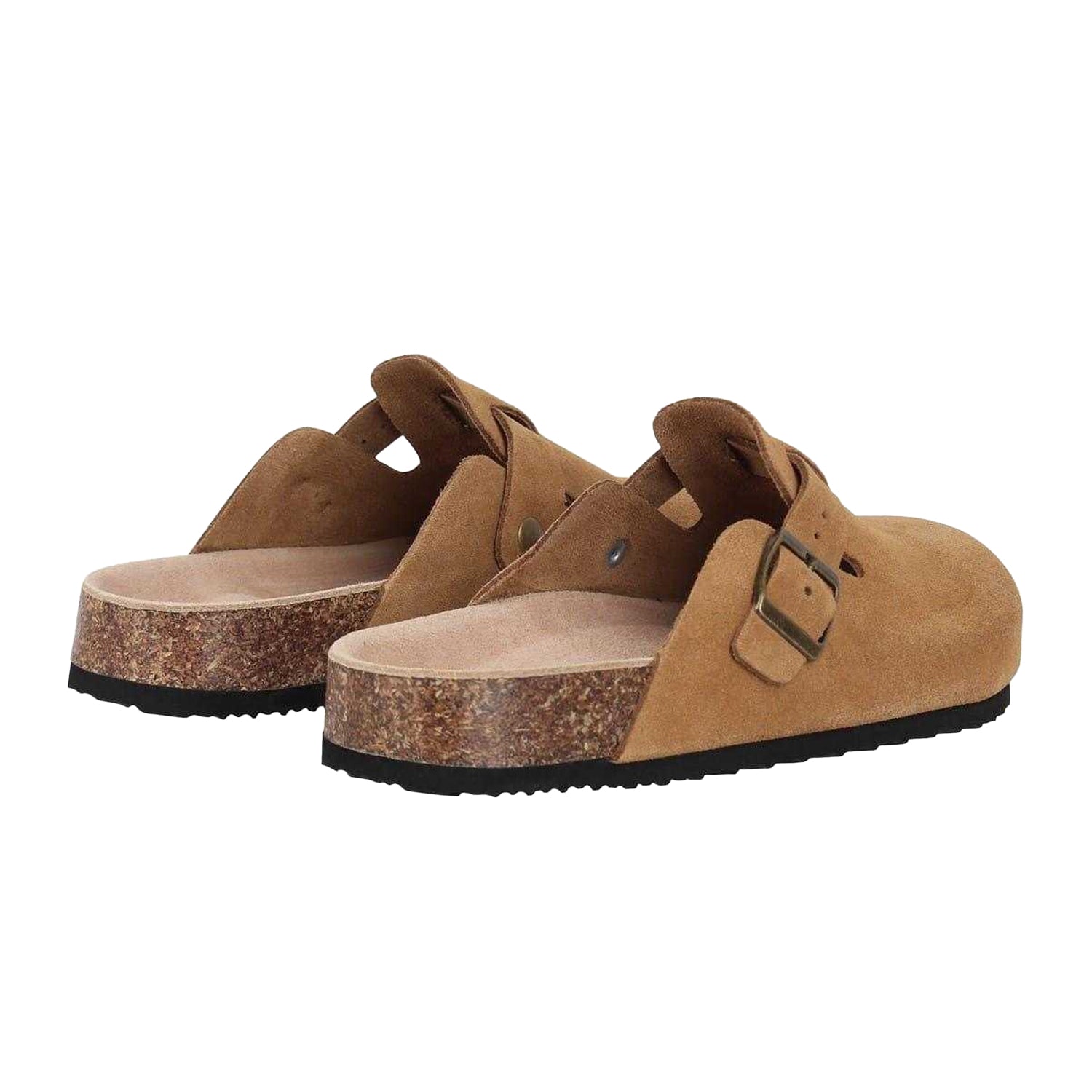 Tan - Back - Jack Wills Womens-Ladies Leather Mule Sandals