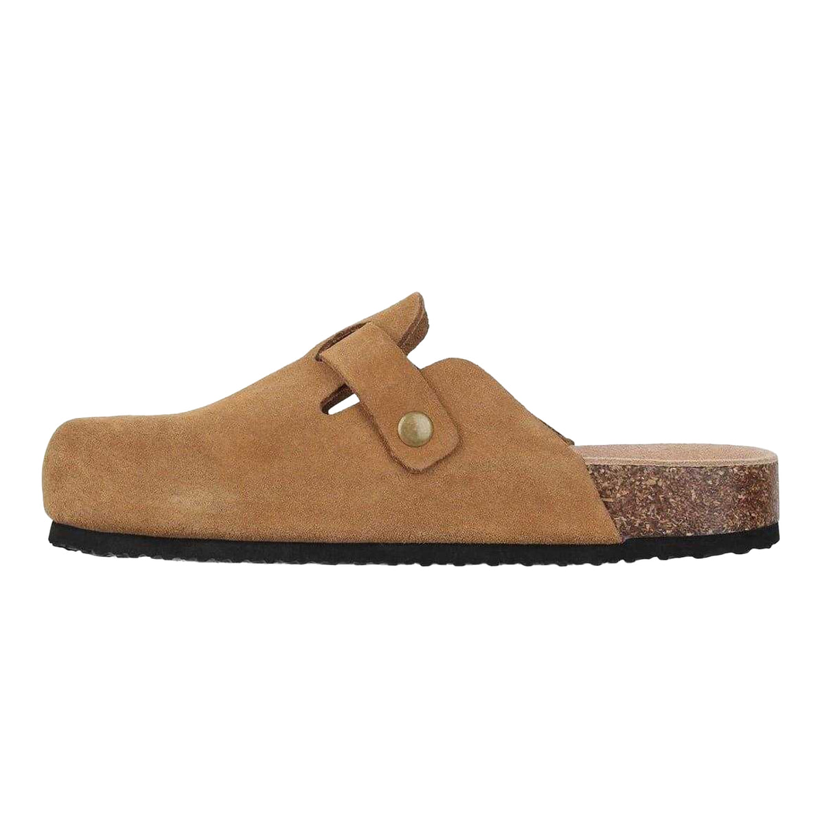 Tan - Side - Jack Wills Womens-Ladies Leather Mule Sandals