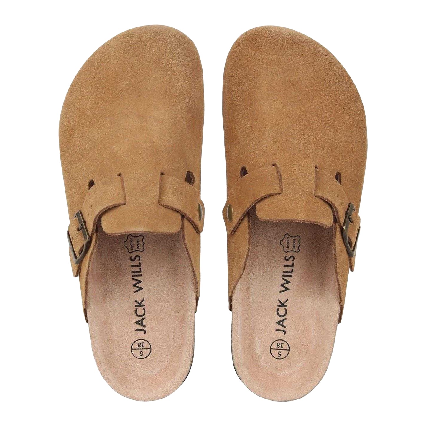 Tan - Lifestyle - Jack Wills Womens-Ladies Leather Mule Sandals