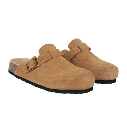 Tan - Pack Shot - Jack Wills Womens-Ladies Leather Mule Sandals