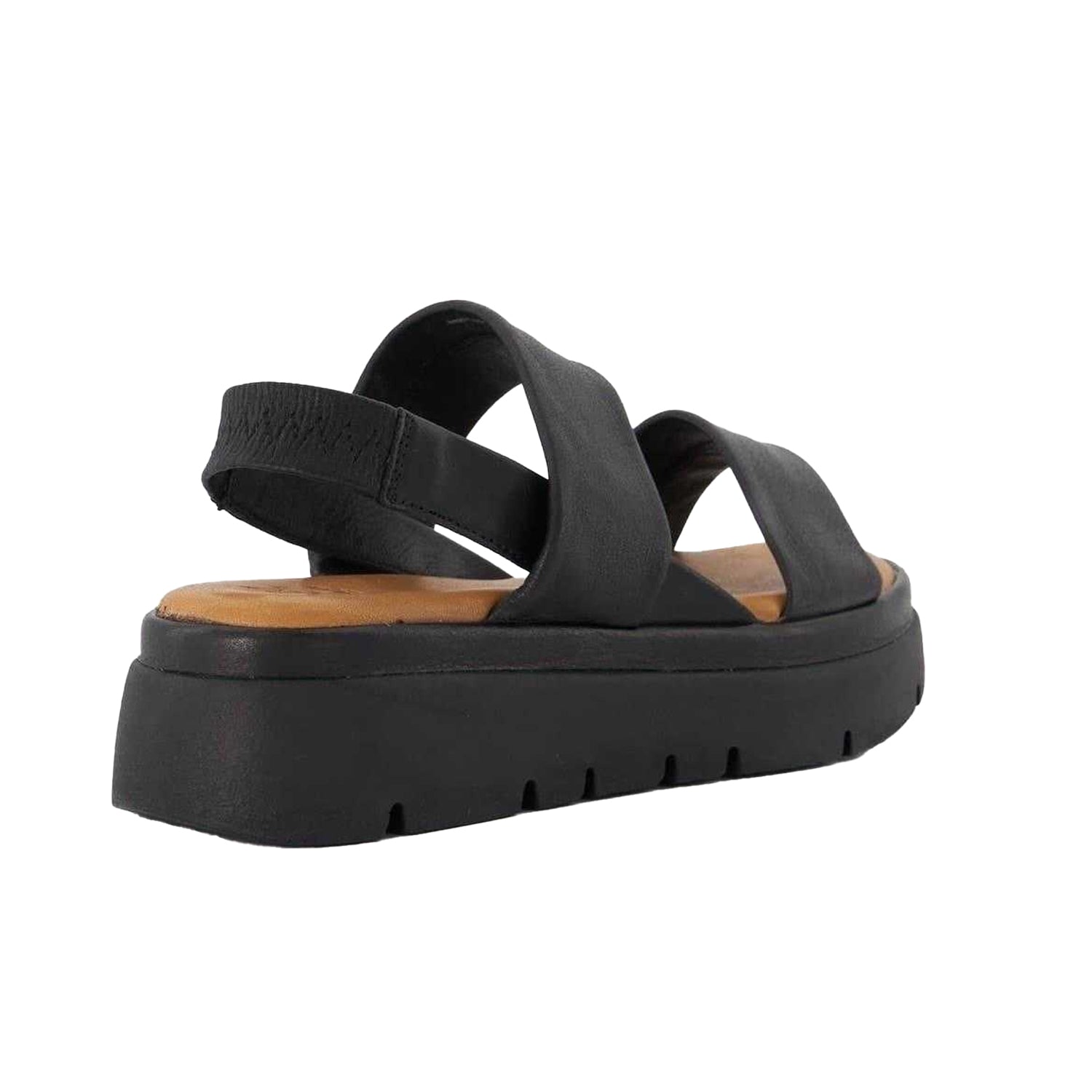 Black - Back - Dune London Womens-Ladies Location Leather Sandals