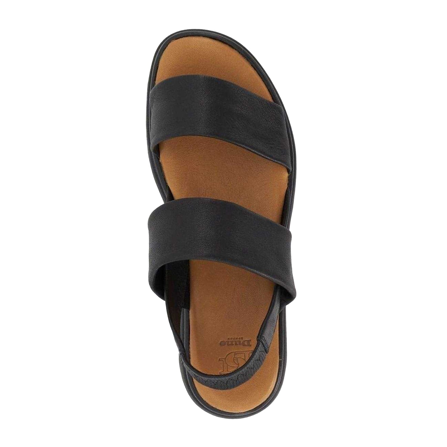 Black - Side - Dune London Womens-Ladies Location Leather Sandals