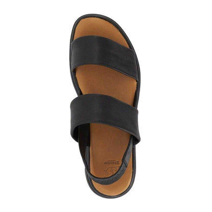 Black - Side - Dune London Womens-Ladies Location Leather Sandals