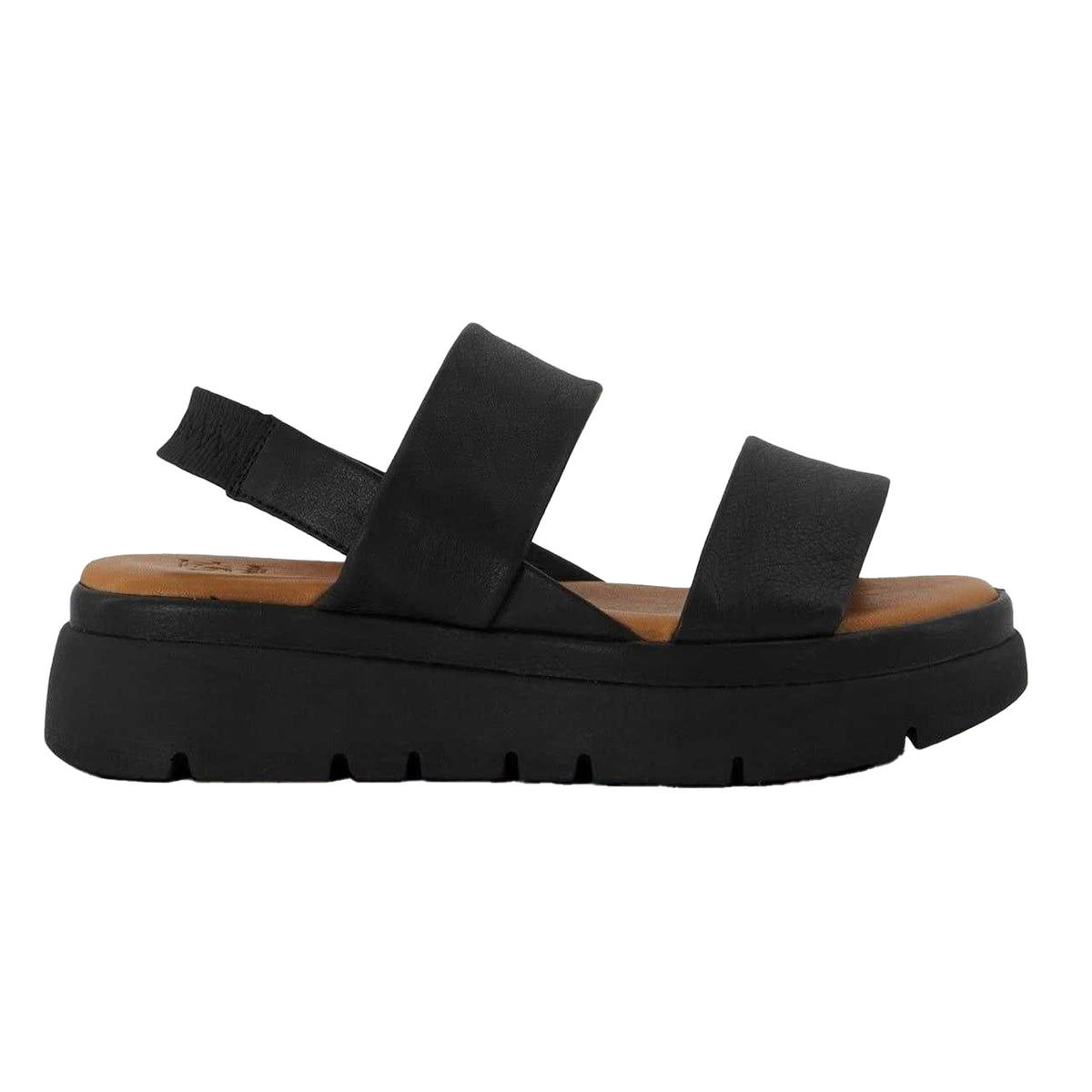 Black - Front - Dune London Womens-Ladies Location Leather Sandals