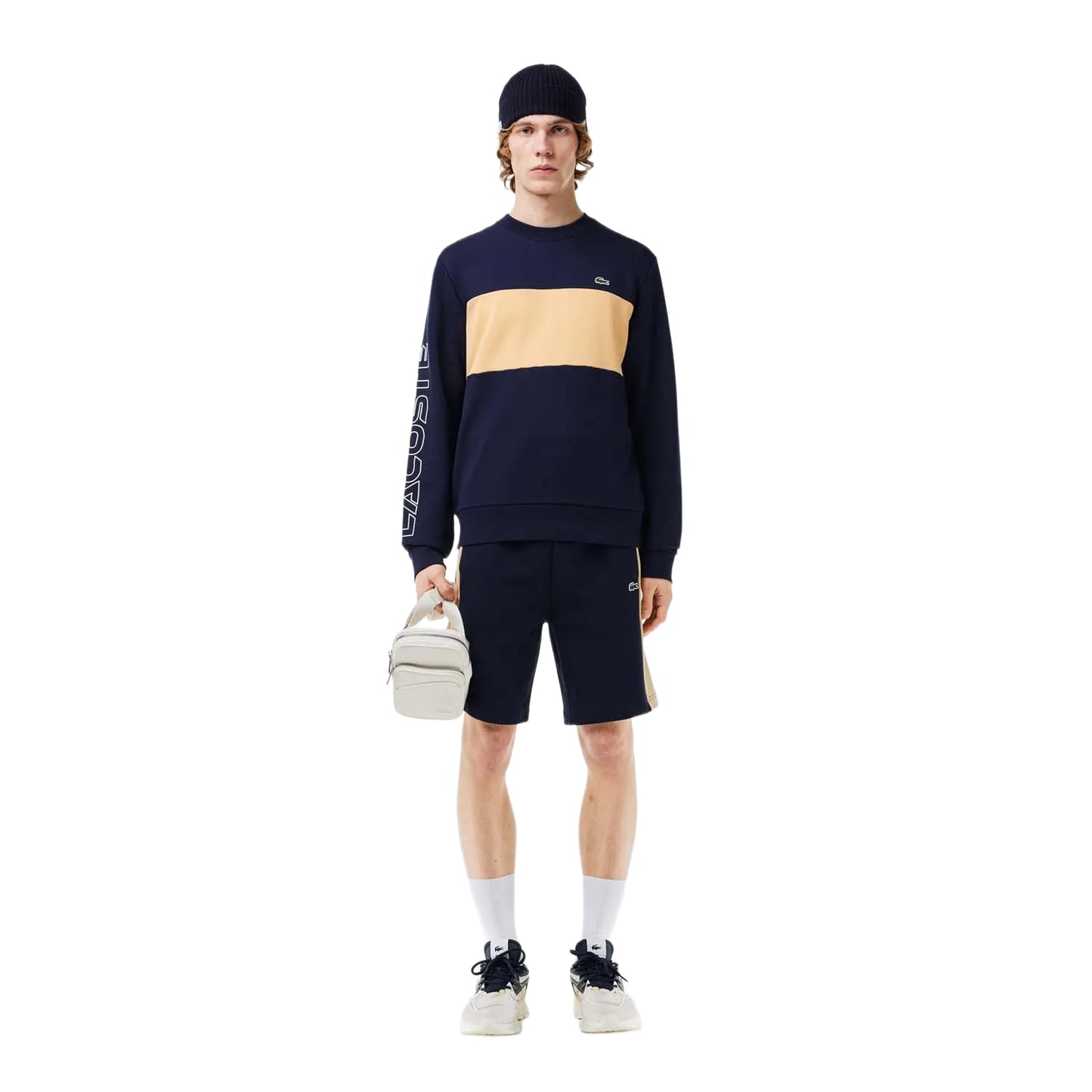 Navy - Lifestyle - Lacoste Unisex Adult Colour Block Crew Neck Sweatshirt
