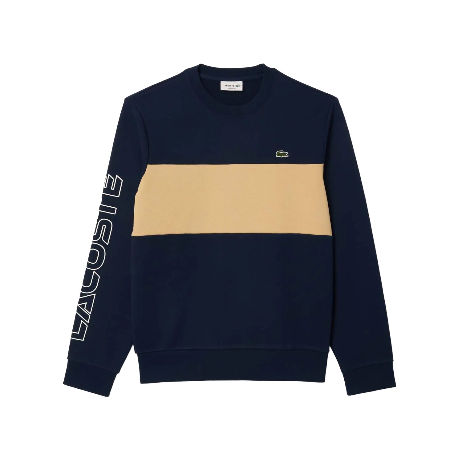 Navy - Front - Lacoste Unisex Adult Colour Block Crew Neck Sweatshirt