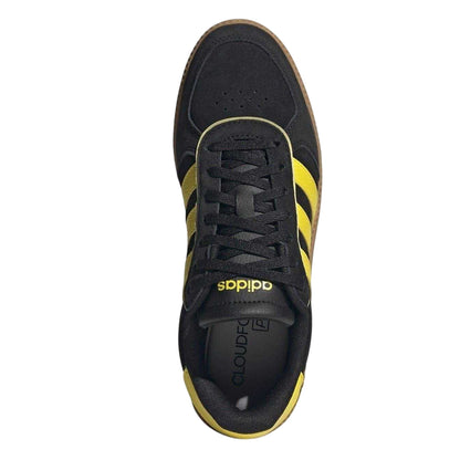 Black-Yellow-Gum - Lifestyle - Adidas Womens-Ladies Sleek Suede Trainers