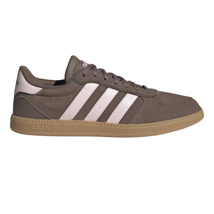 Brown-Pink - Front - Adidas Womens-Ladies Sleek Suede Trainers