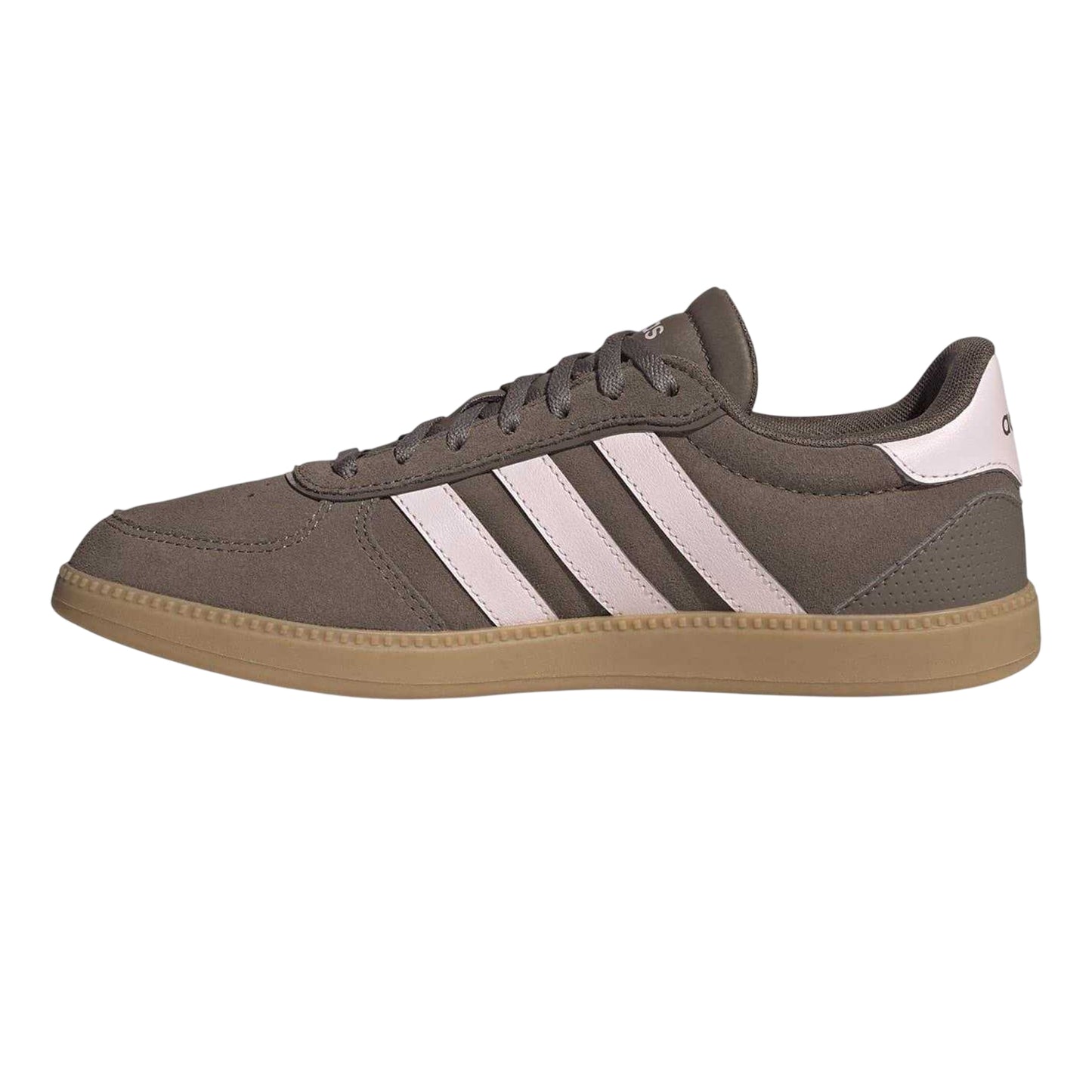 Brown-Pink - Side - Adidas Womens-Ladies Sleek Suede Trainers