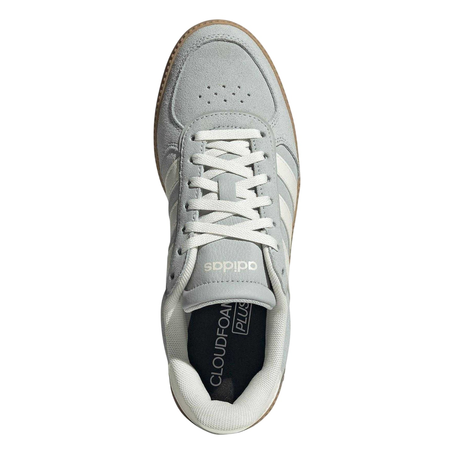 Grey-White - Lifestyle - Adidas Womens-Ladies Sleek Suede Trainers