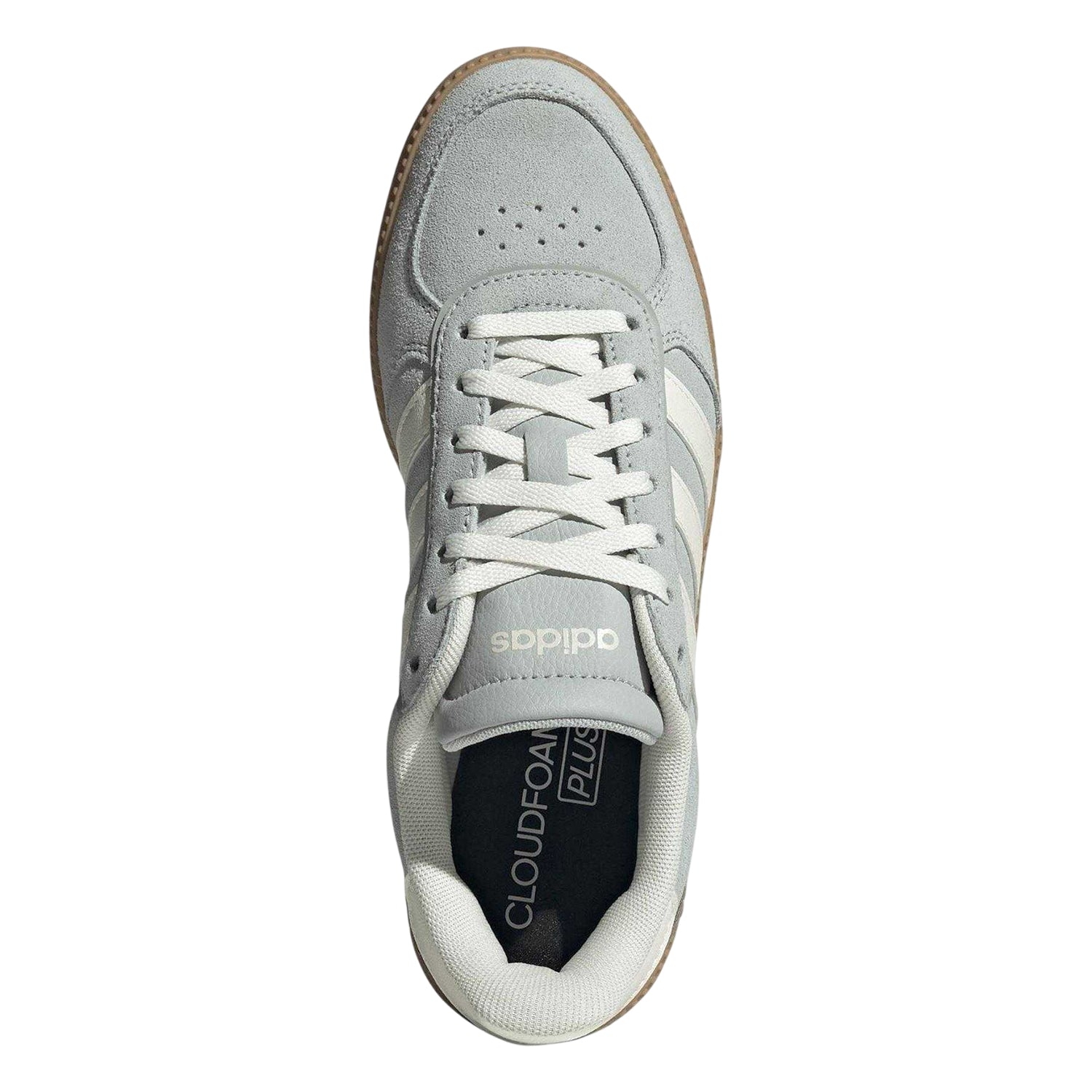 Grey-White - Lifestyle - Adidas Womens-Ladies Sleek Suede Trainers